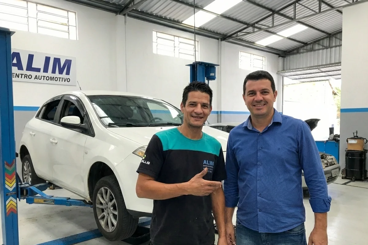 Cliente Satisfeito - Mecânico Automotivo Betim Cliente satisfeito com serviços da oficina mecânica perto de mim - Alim Centro Automotivo Betim